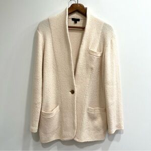 J. Crew BA551 Woman’s Cocoon Sweater-Blazer in Heather Mushroom Cream Medium